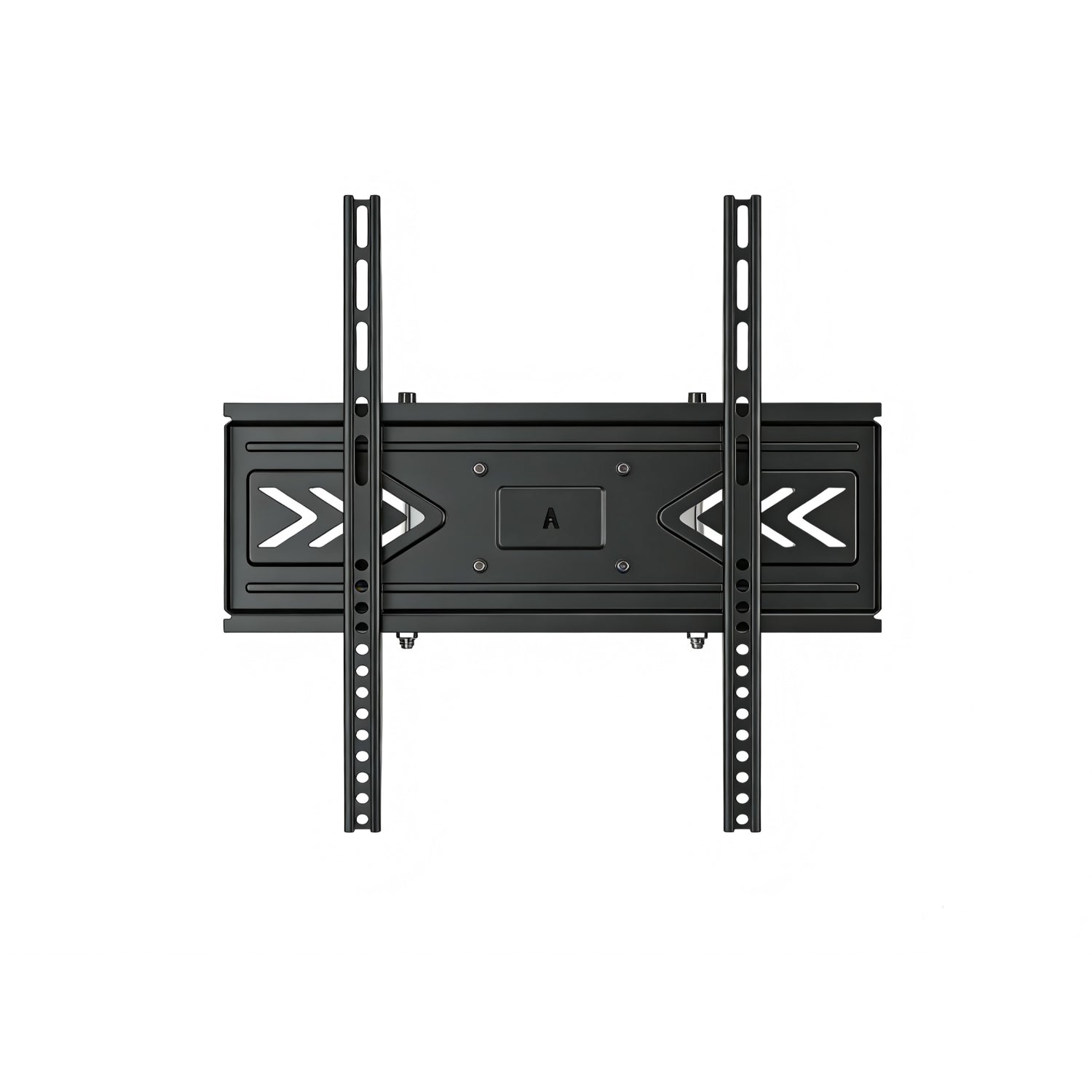 Soporte para televisor negro frontal, ideal para montaje en pared
