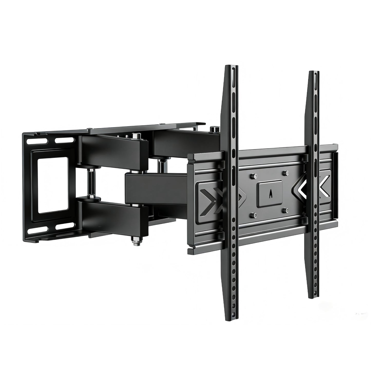 soporte para televisor negro, vista lateral, ajustable y versátil