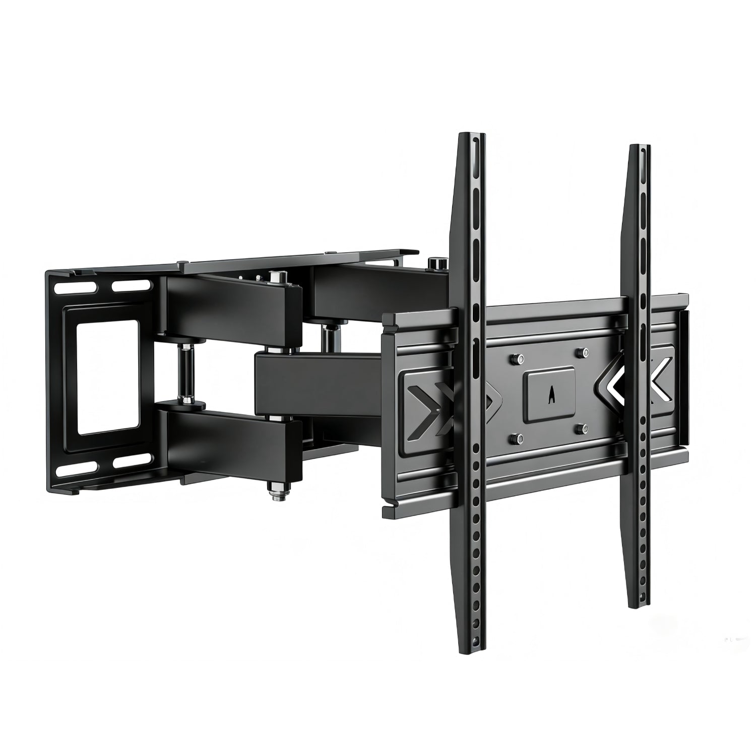soporte para televisor negro, vista lateral, ajustable y versátil