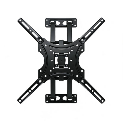 soporte para tv negro, frontal, diseño de montaje en pared