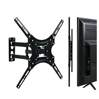 soporte para tv negro lateral, ideal para salones modernos