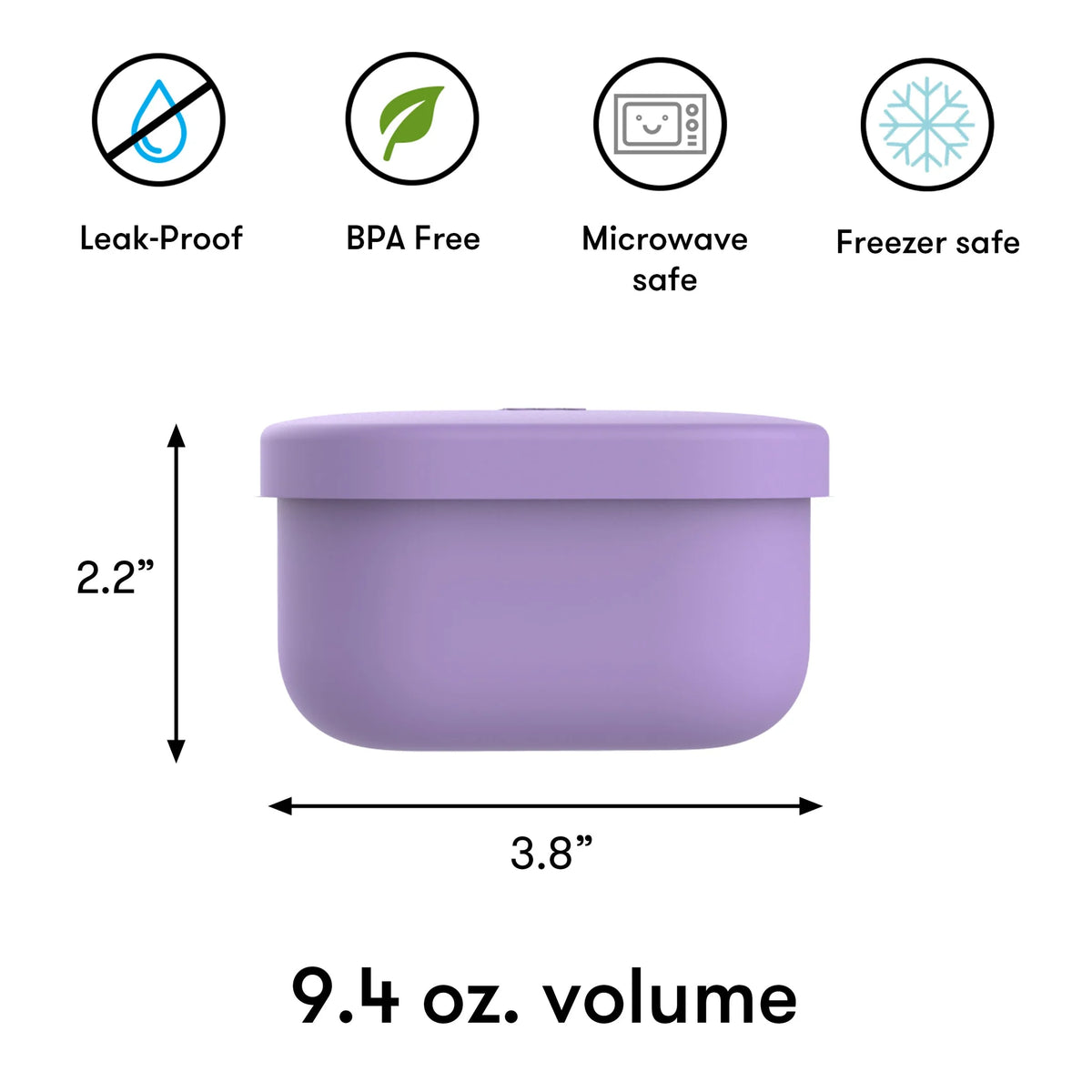Contenedor de Snacks de Silicona Omie Omiesnack Morado OMSILC102