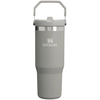 Vaso de acero inoxidable STANLEY con tapa y asa resistente, ideal para bebidas frías y calientes