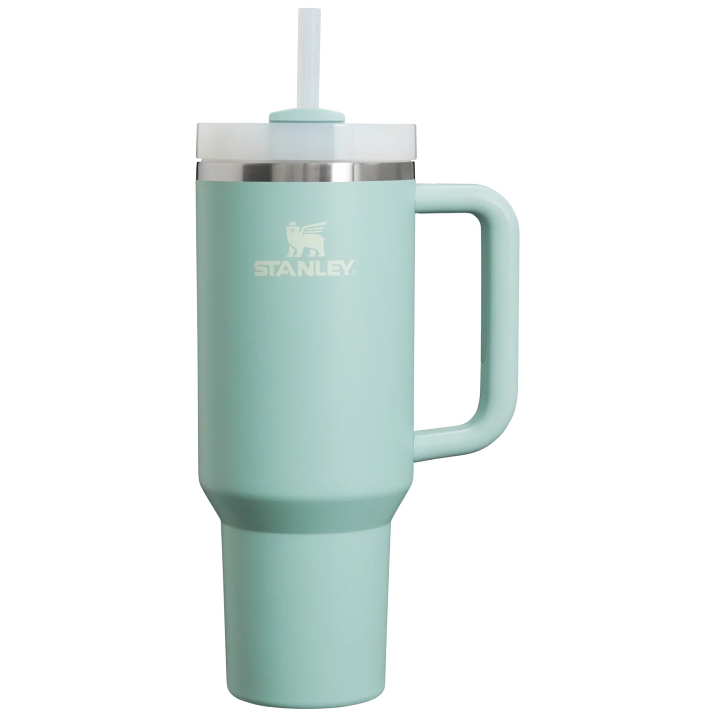 Vaso Stanley Quencher H2.0 40 oz. en color verde con tapa y popote para hidratación eficiente