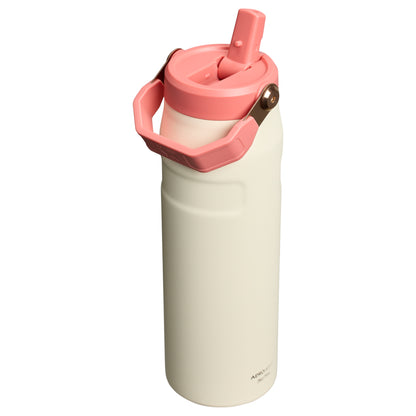Termo Stanley 24oz con aislamiento en color blanco y tapa rosa con boquilla de fácil acceso