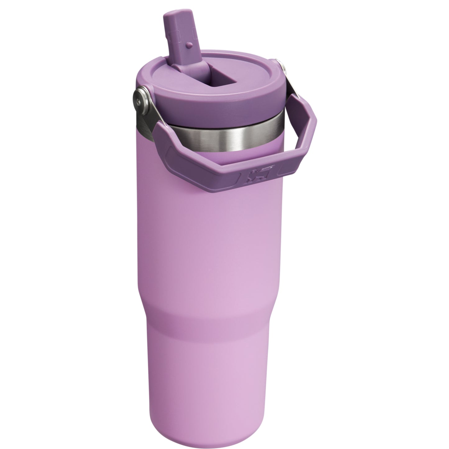Termo Stanley 30oz lila con tapa de sorbete y asa ergonómica para bebidas frías