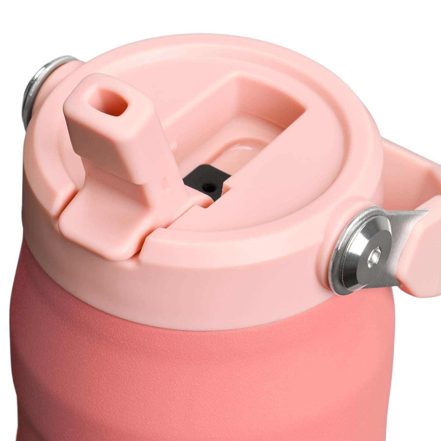 Tapa del termo Stanley AeroLight FlipStraw 24oz en color rosa con diseño práctico para beber fácilmente