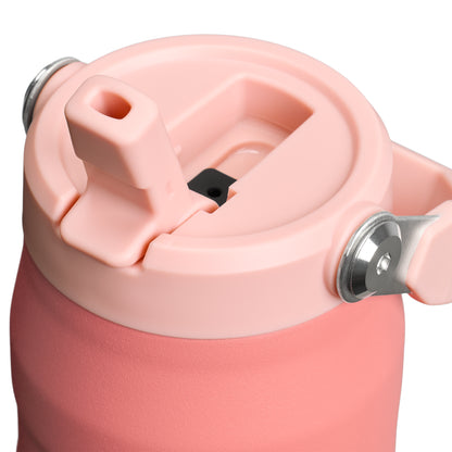 Tapa del termo Stanley AeroLight FlipStraw 24oz en color rosa con diseño práctico para beber fácilmente
