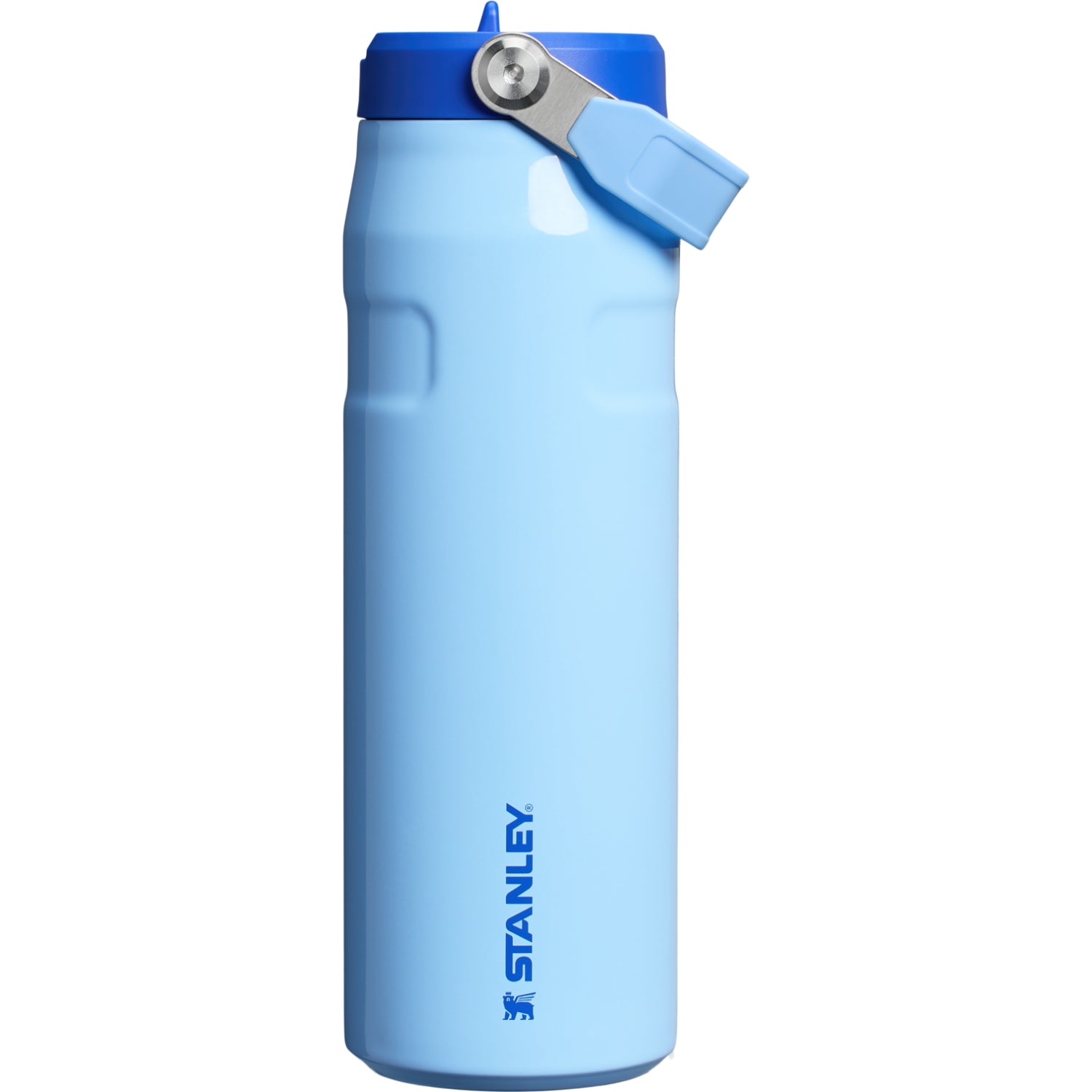 Termo Stanley IceFlow azul 24oz con tapa de cierre hermético y diseño ergonómico
