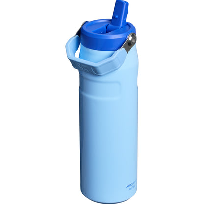 Termo Stanley IceFlow azul 24oz con tapa de boca amplia y asa para fácil transporte