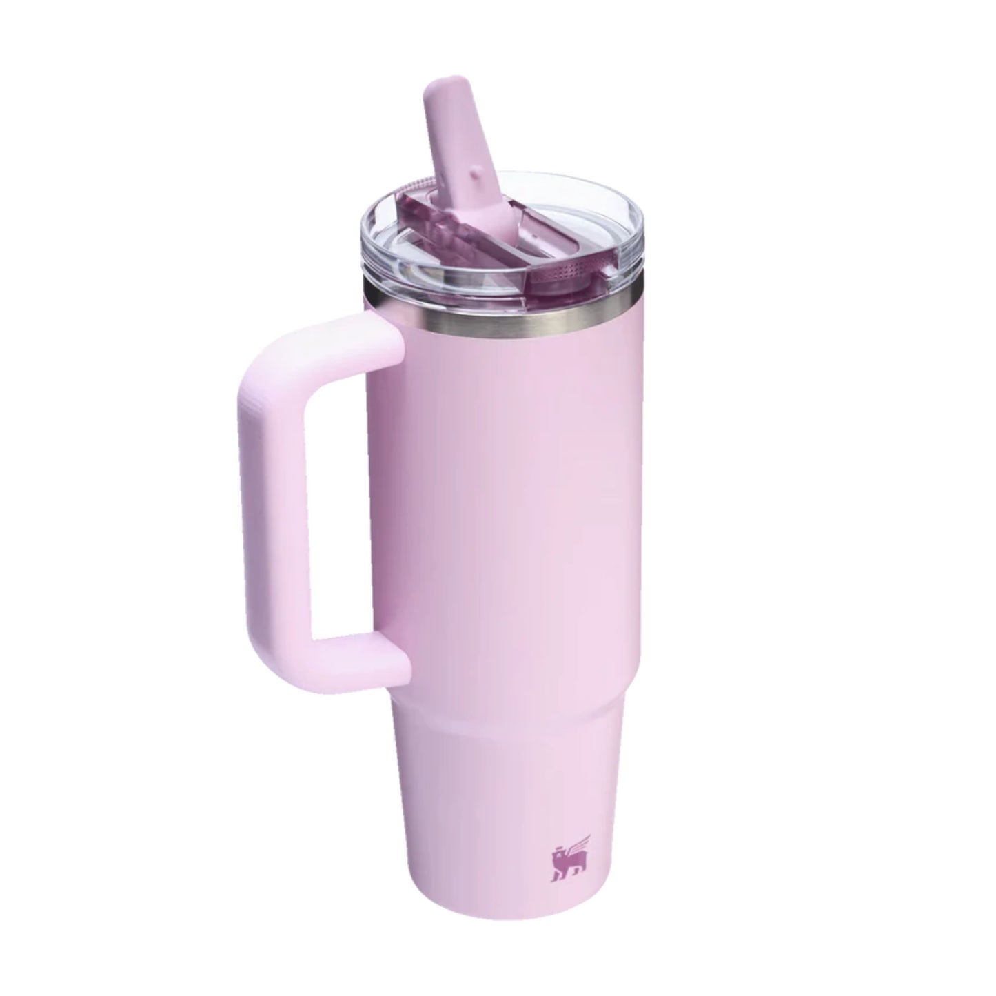 Vaso Stanley Quencher ProTour 30oz en rosa con tapa y sorbete ideal para bebidas frías