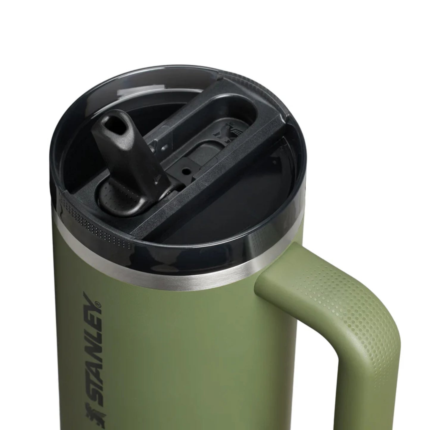 Tapa del vaso Stanley Quencher ProTour 30oz en color verde con boquilla de bebida ergonómica