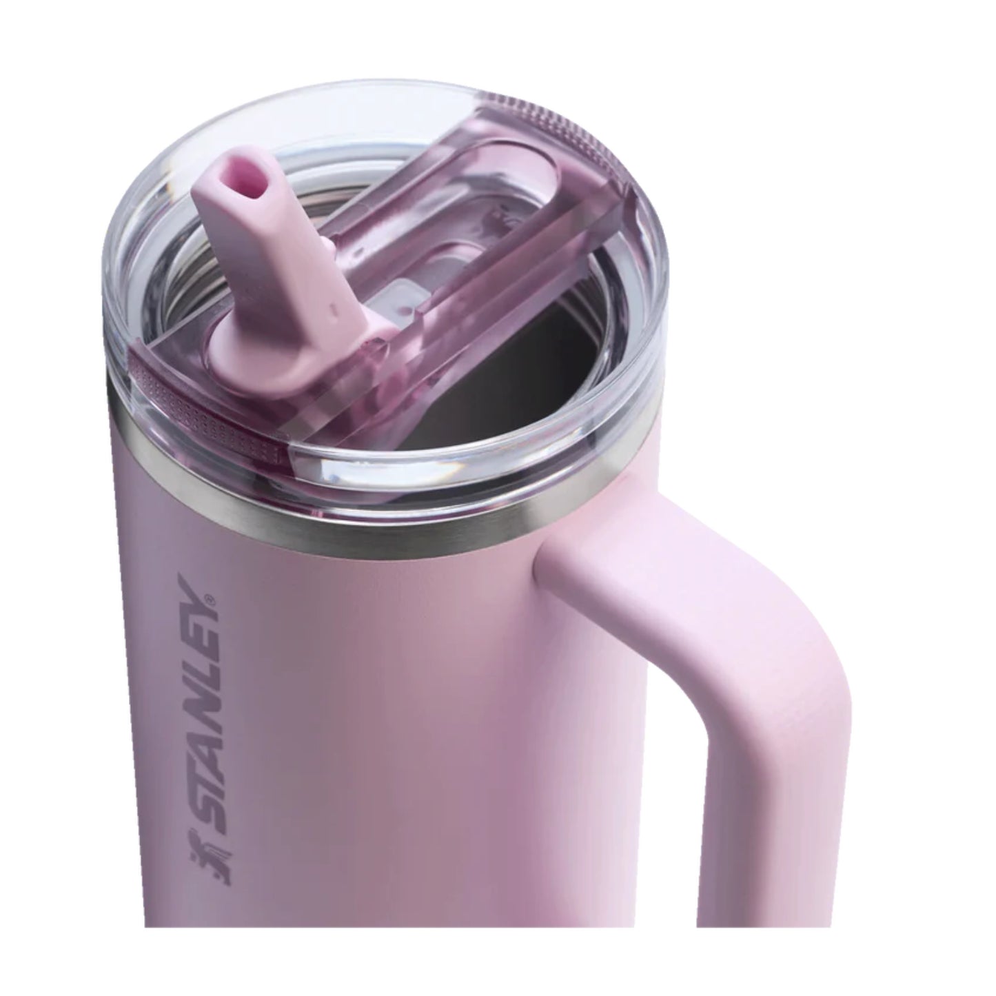 Vaso Stanley Quencher ProTour 30oz en color rosa con tapa y sorbete para beber fácilmente