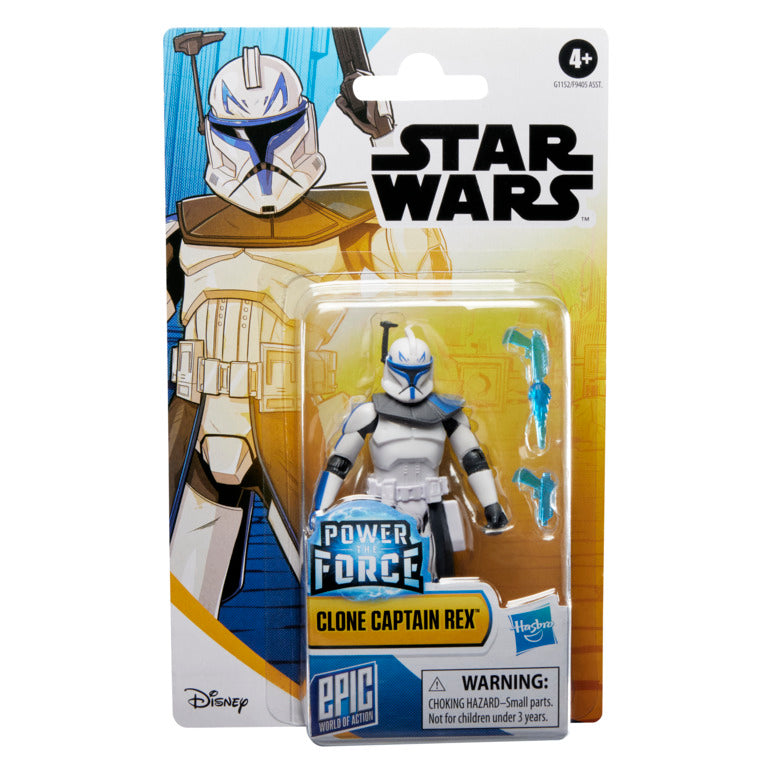 Figura Clone Captain Rex de Star Wars, modelo Power Force con accesorios incluidos