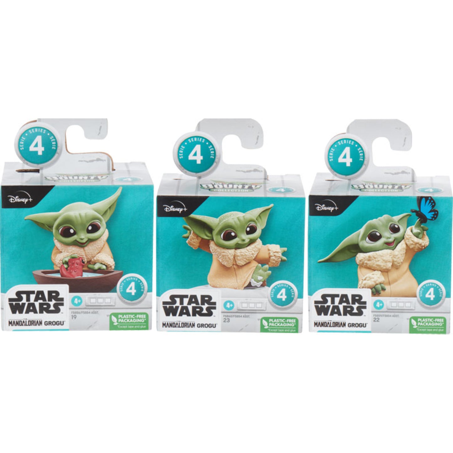 Figuras de Star Wars Stars, Baby Yoda, tres versiones en cajas para coleccionistas