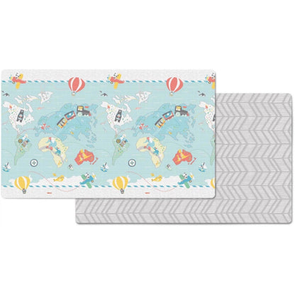 Alfombrilla SKIP*HOP con mapa colorido, reversible, ideal para juegos infantiles