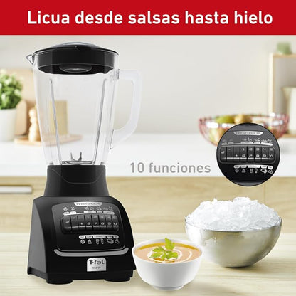 Licuadora Tefal InfinyForce XL 10 velocidades con panel de control y jarras para preparar salsas e hielo