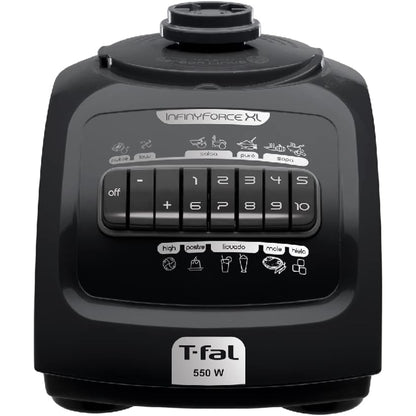 Licuadora Tefal InfinyForce XL 10 velocidades con panel de control y diseño moderno en color negro