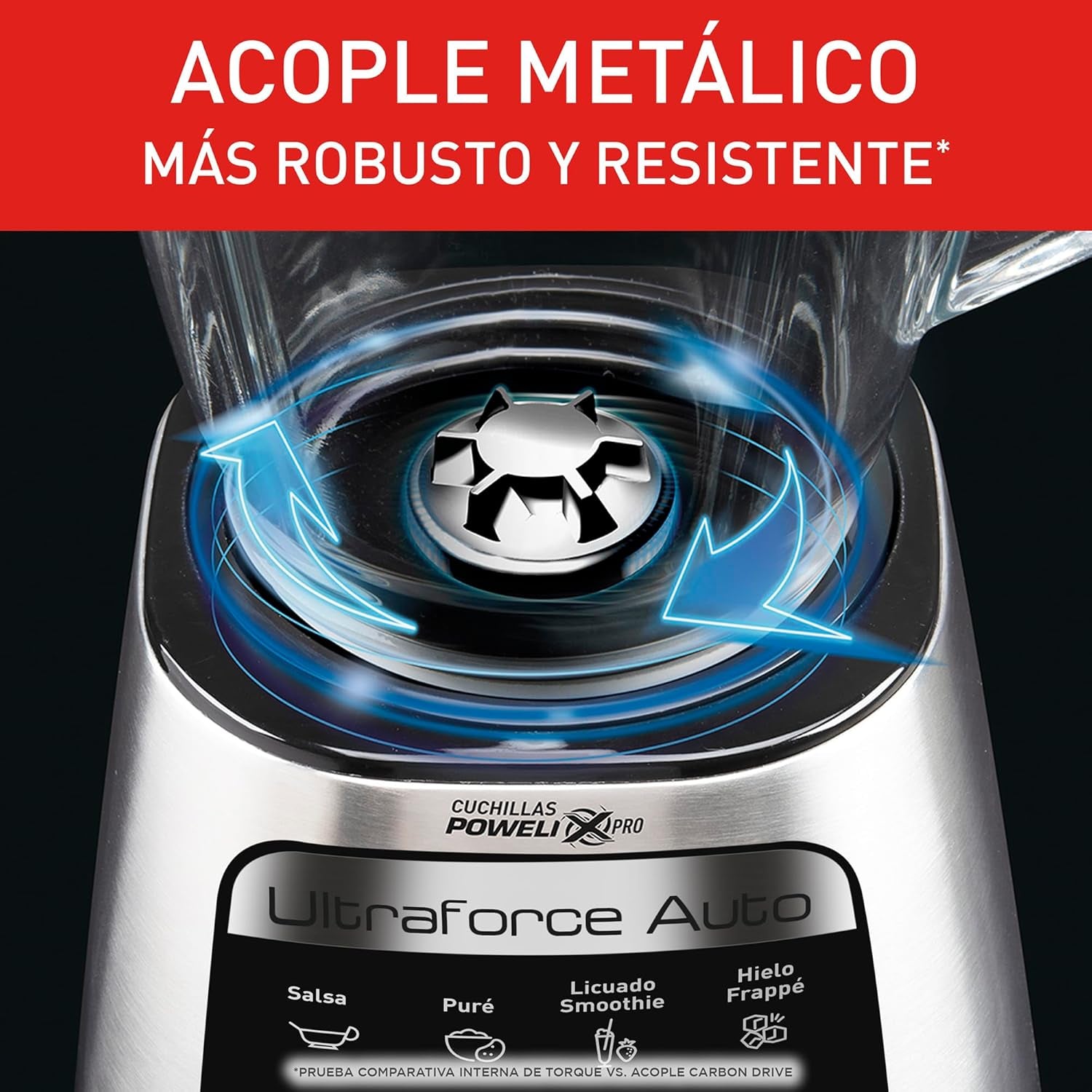 Licuadora Tefal InfinyForce XL 550W con acople metálico robusto y cuchillas Power Ti pro