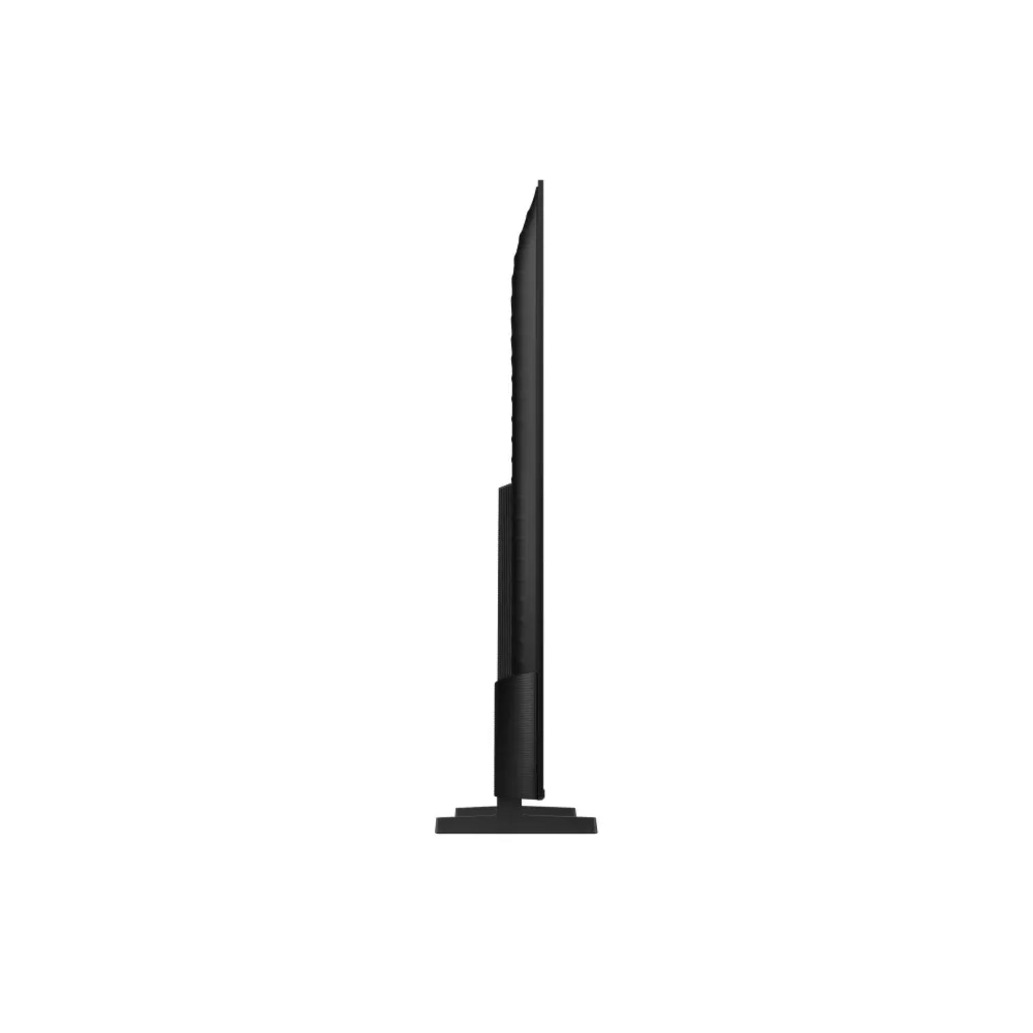 Televisor 75 pulgadas Samsung vista lateral en color negro
