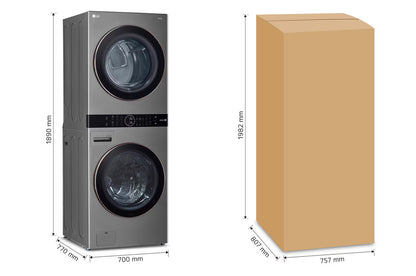 Centro de Lavado LG WashTower WK22VS6PE 22Kg con AI DD ThinQ y Secadora Eléctrica