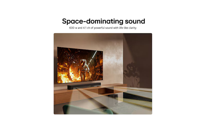 Barra de Sonido LG SH5A 4.1 Canales 600W – Smart Sound & Bluetooth