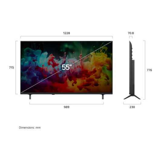 SMART TV LG QNED 55" SMART AI THINQ 4K 70B | MODELO 55QNED70BSA