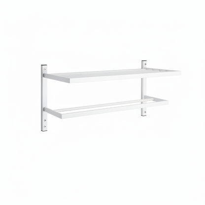 Toallero blanco de pared, diseño minimalista en baño