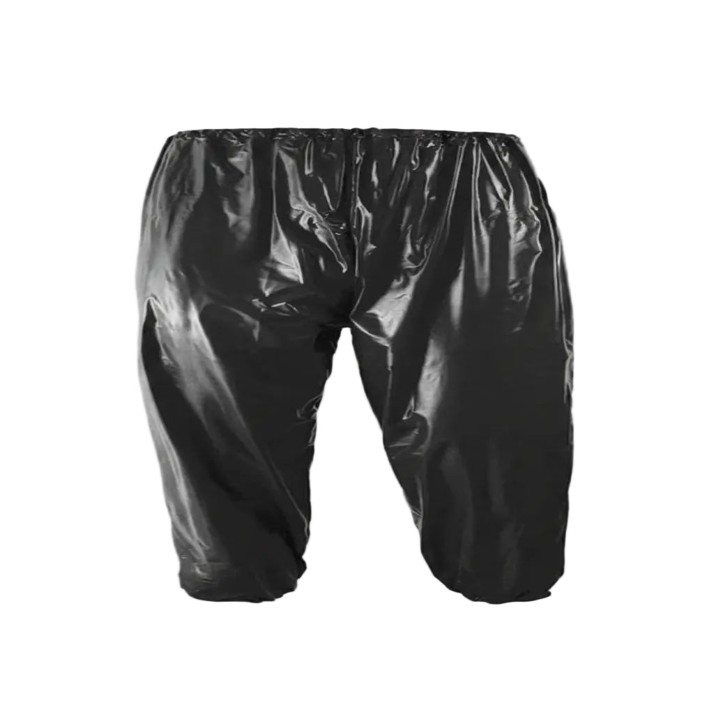 Pantalones de traje negros brillantes en vista frontal