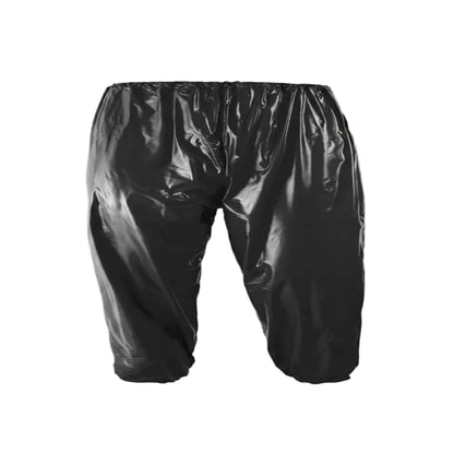 Pantalones de traje negros brillantes en vista frontal