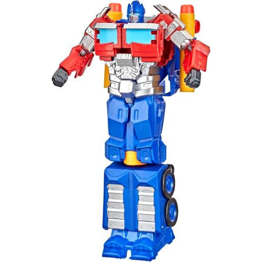 Transformer azul y rojo Optimus Prime, figura de acción de Hasbro, jugando y coleccionando