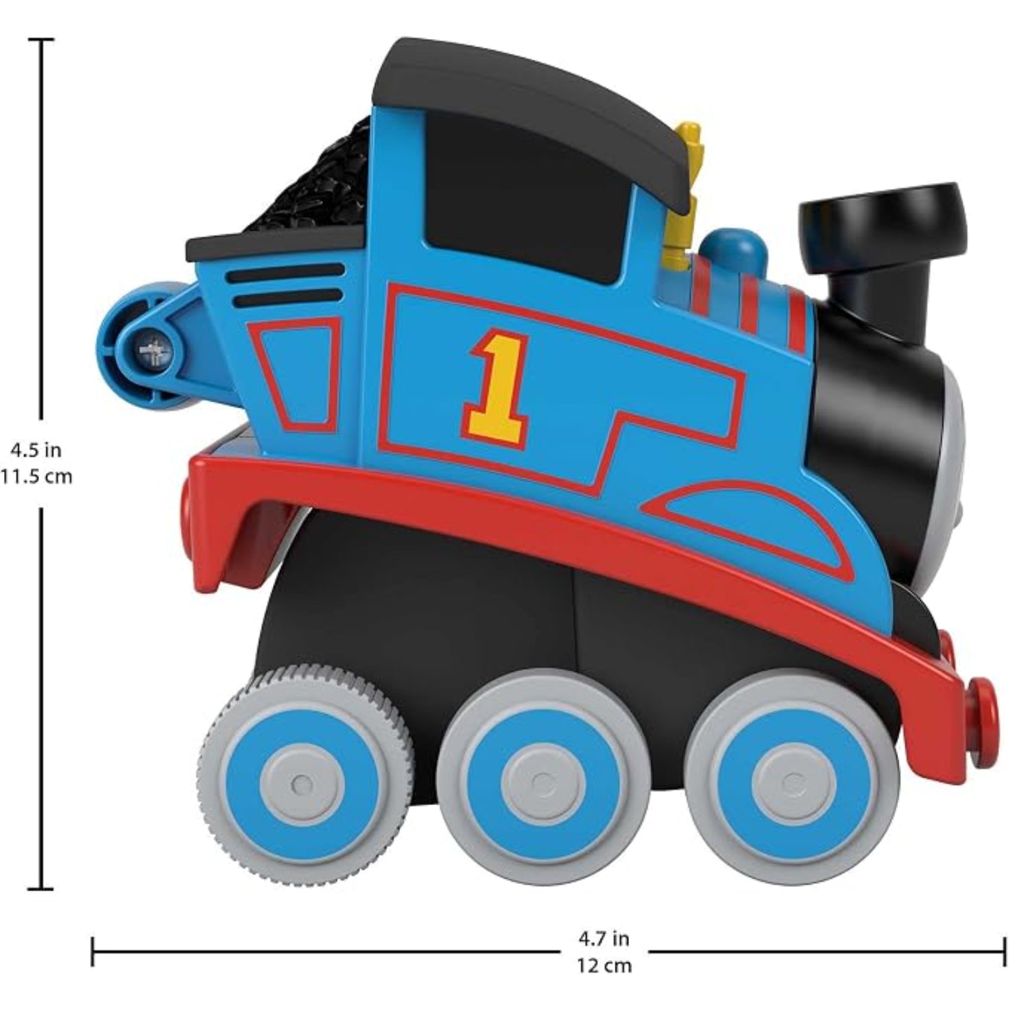 Tren azul de juguete, lado izquierdo, ideal para niños pequeños