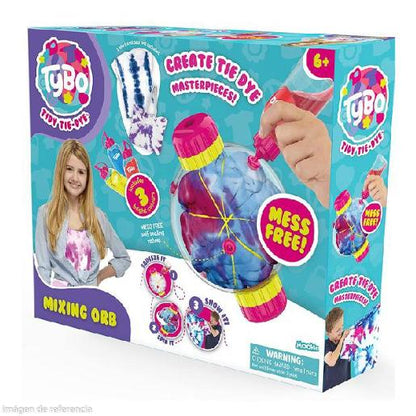Juego Tybo para colorear, mezcla de tintes, vista frontal de la caja