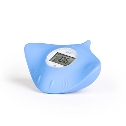 Reloj de cocina azul en forma de manta raya, fácil de leer y usar