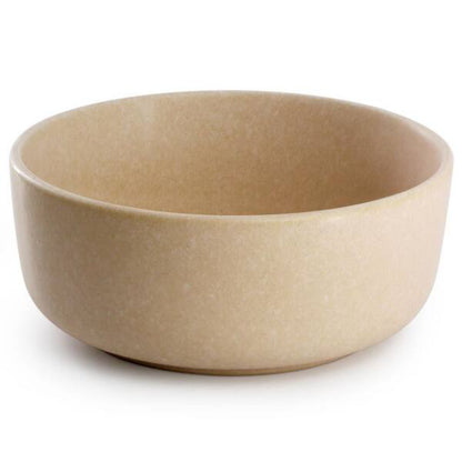 tazón grande beige de cerámica, vajilla para servir en casa