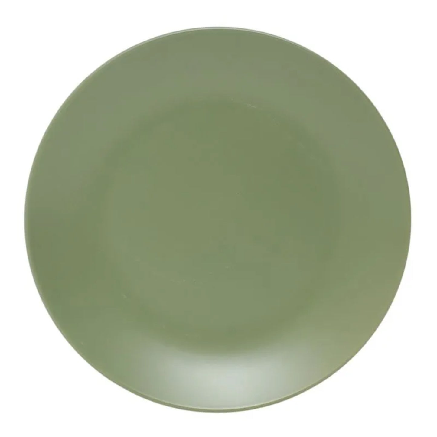 Plato verde de la vajilla GIBSON HOME, vista superior para servir en la mesa