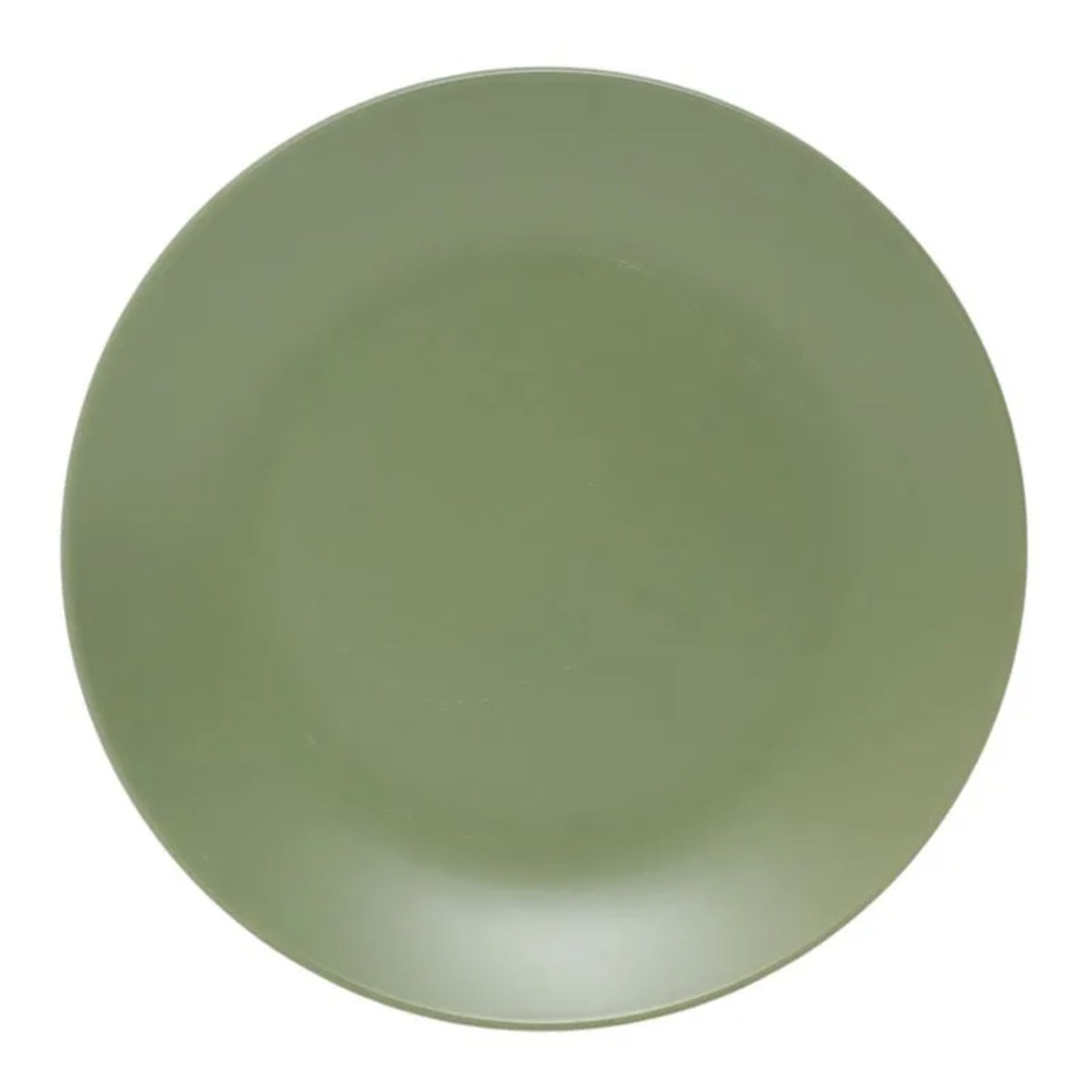 Plato verde de la vajilla GIBSON HOME, vista superior para servir en la mesa
