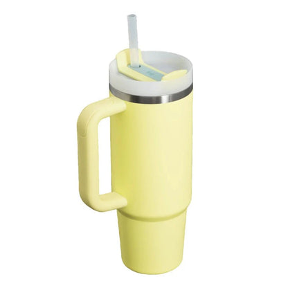 Vaso Stanley Quencher 40oz Honduras en color amarillo con tapa y popote