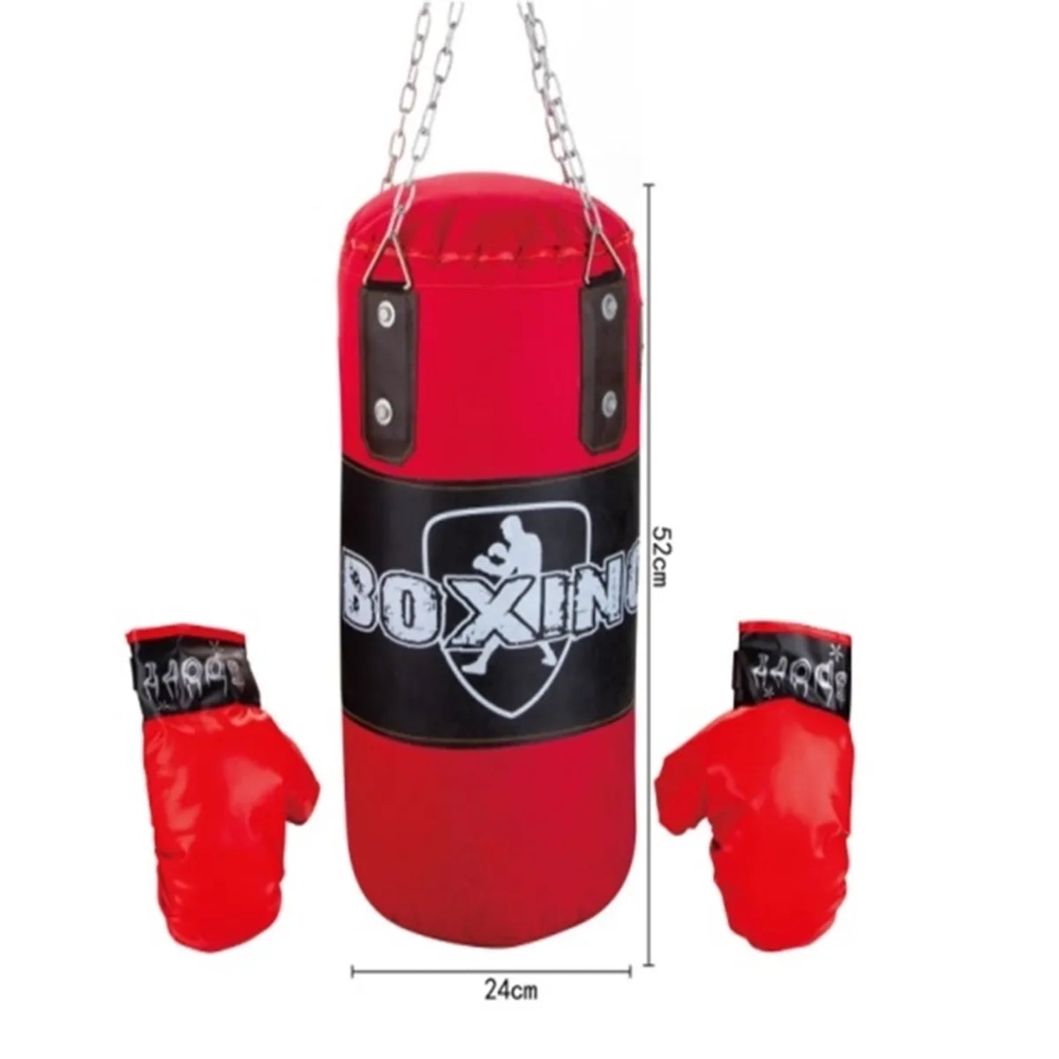 Set de Boxeo Infantil Grande con Guantes y Saco - Modelo N802A