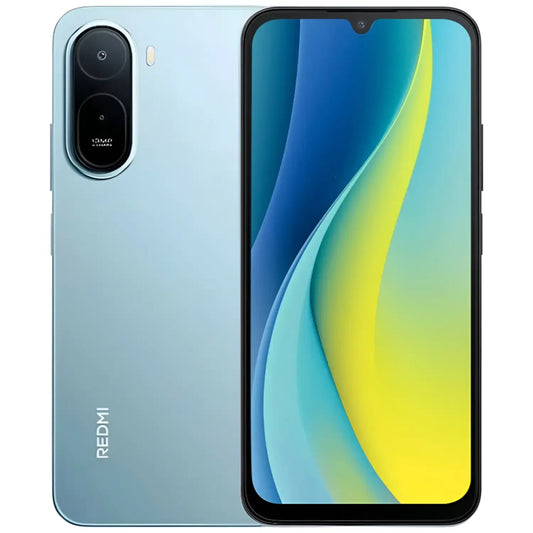 Xiaomi Redmi azul, vista frontal, smartphone moderno y elegante