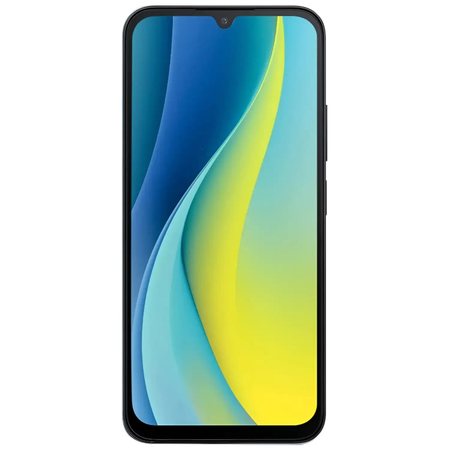 Xiaomi teléfono inteligente negro, vista frontal, pantalla colorida