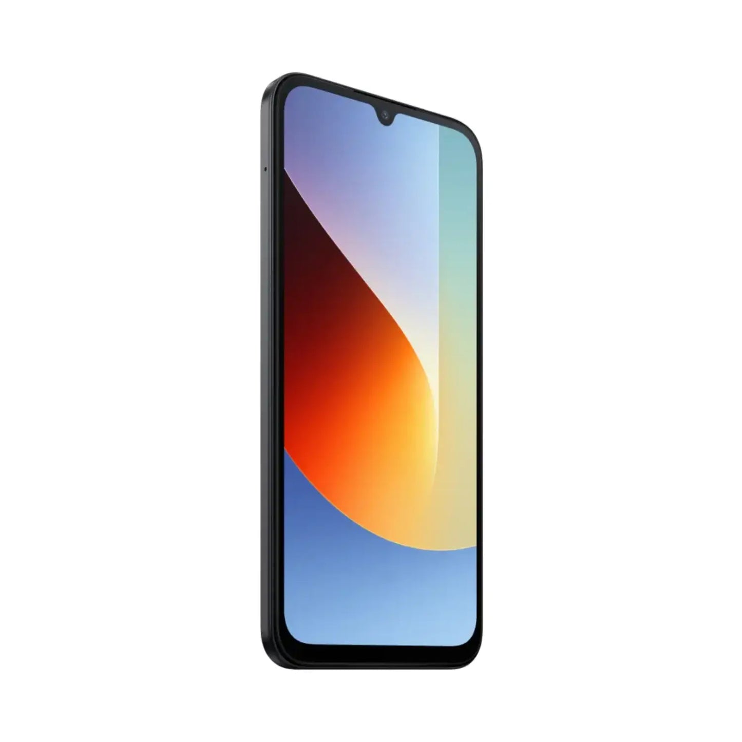 Smartphone Xiaomi negro, vista lateral, pantalla brillante