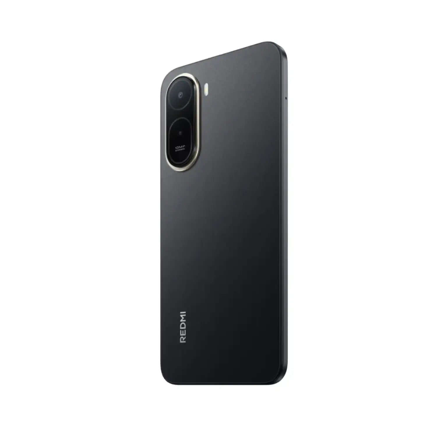 Smartphone xiaomi negro trasero, elegante diseño y cámara dual.