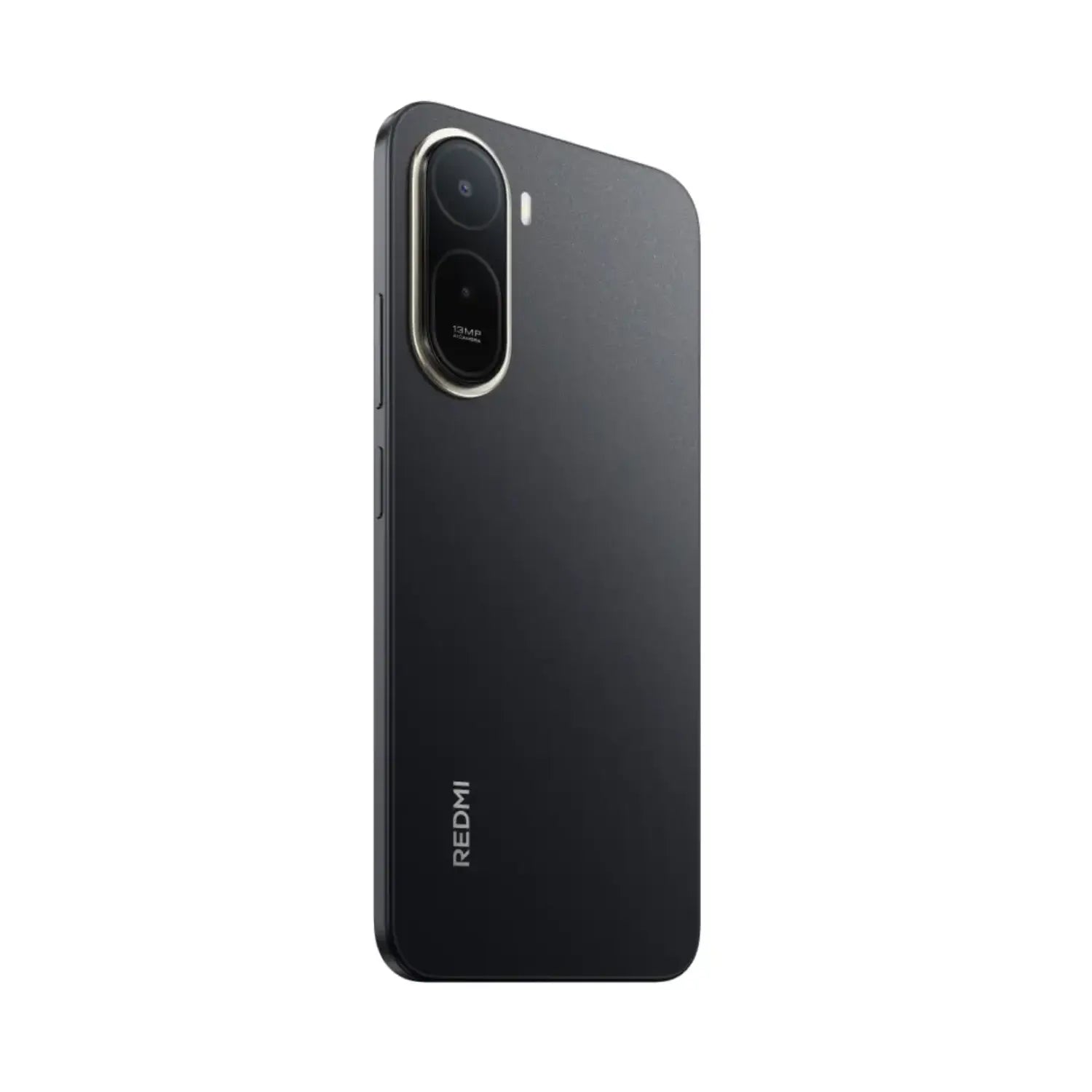 Xiaomi Redmi teléfono negro, vista trasera, diseño moderno