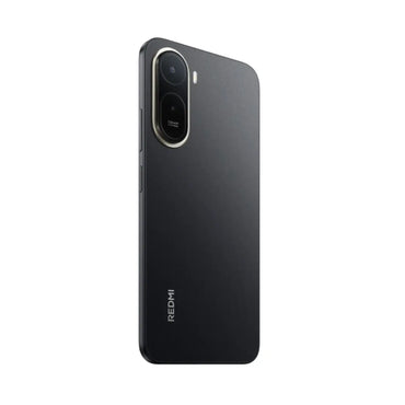 Xiaomi Redmi teléfono negro, vista trasera, diseño moderno