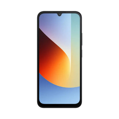 Smartphone Xiaomi negro frontal, pantalla clara y moderna