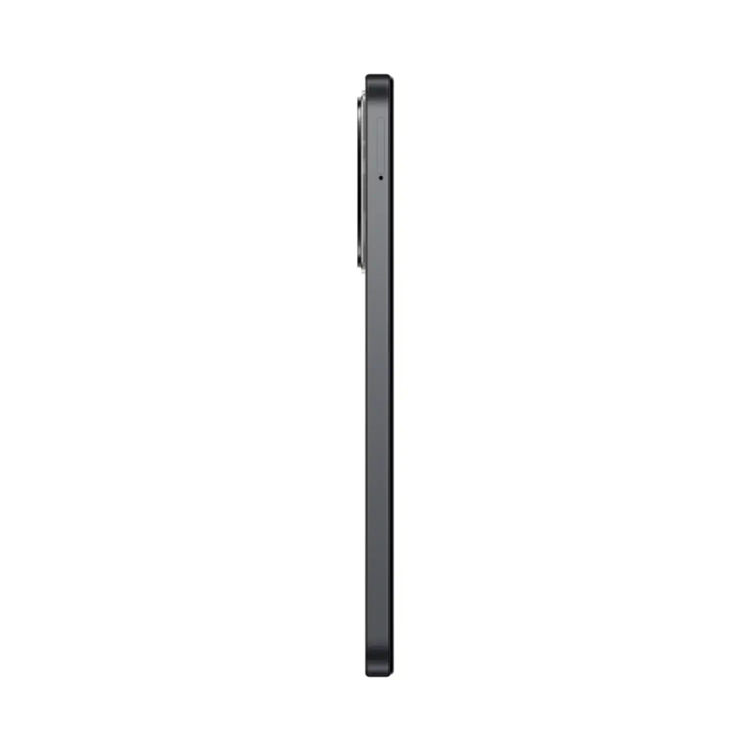 Xiaomi teléfono negro perfil lateral, muestra del diseño del dispositivo